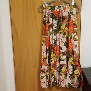 Vibrant Flowy Maxi Skirt